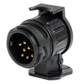 Black trailer adapter from 13-pin to 7-pin plug