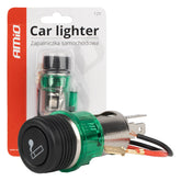 12 V cigarette lighter socket with green illumination