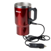 Red 12V car kettle and 450 ml mug