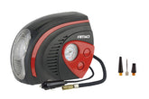 12V car compressor with LED light and pressure gauge