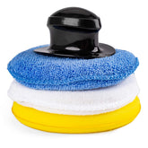 Set con tre tamponi lucidanti e impugnatura in Velcro