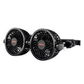12V headrest car fan with dual blades