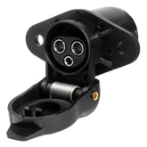 3-pin trailer socket with protective flap