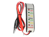 12V tester akumulatorja in alternatorja s krokodilskimi sponkami in sondo