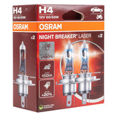 Bombilla halógena Osram H4 NIGHT BREAKER LASER 12V 60/55W