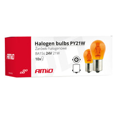 Halogenová žárovka PY21W 24 V 21 W v jantarové barvě