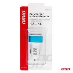 Chargeur USB voiture avec courant de charge total de 3 A