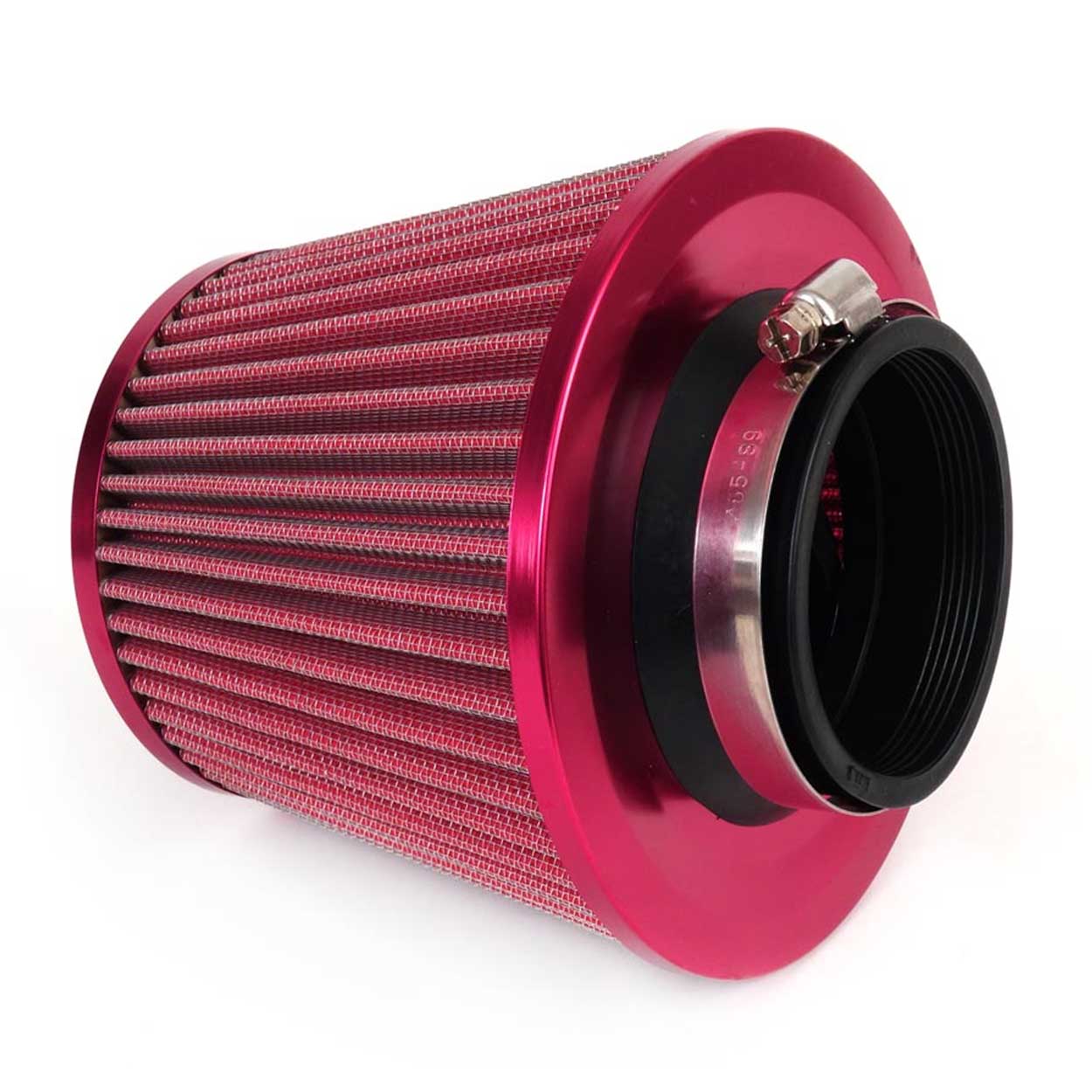Kit de filtre à air conique rouge vu de côté
