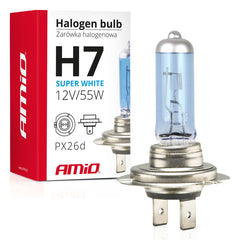 H7 Super White halogen bulb with UV filter