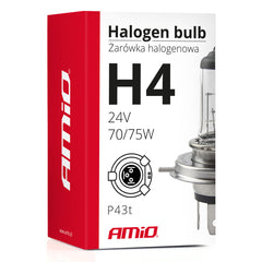 Lampadina alogena H4 24 V con filtro UV