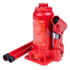 Hydraulic bottle jack with 5-ton capacity