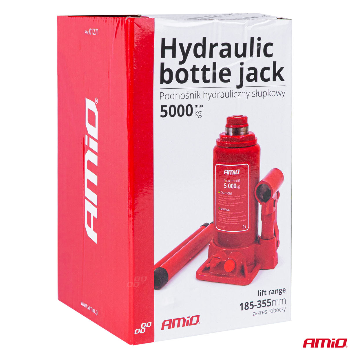Hydraulic bottle jack weighing 3.6 kg