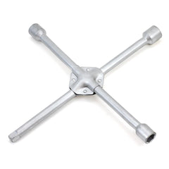 Křížový klíč na kola se čtyřmi rameny ve velikostech 17, 19, 21 mm a 1/2"