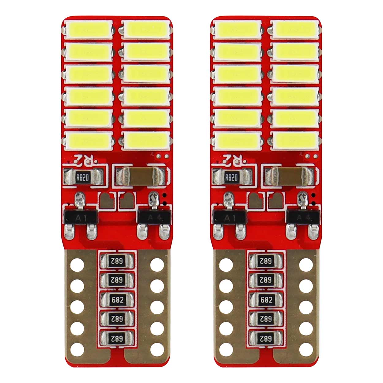 LED žárovka CANBUS T10 W5W s bílým světlem pro 12/24 V