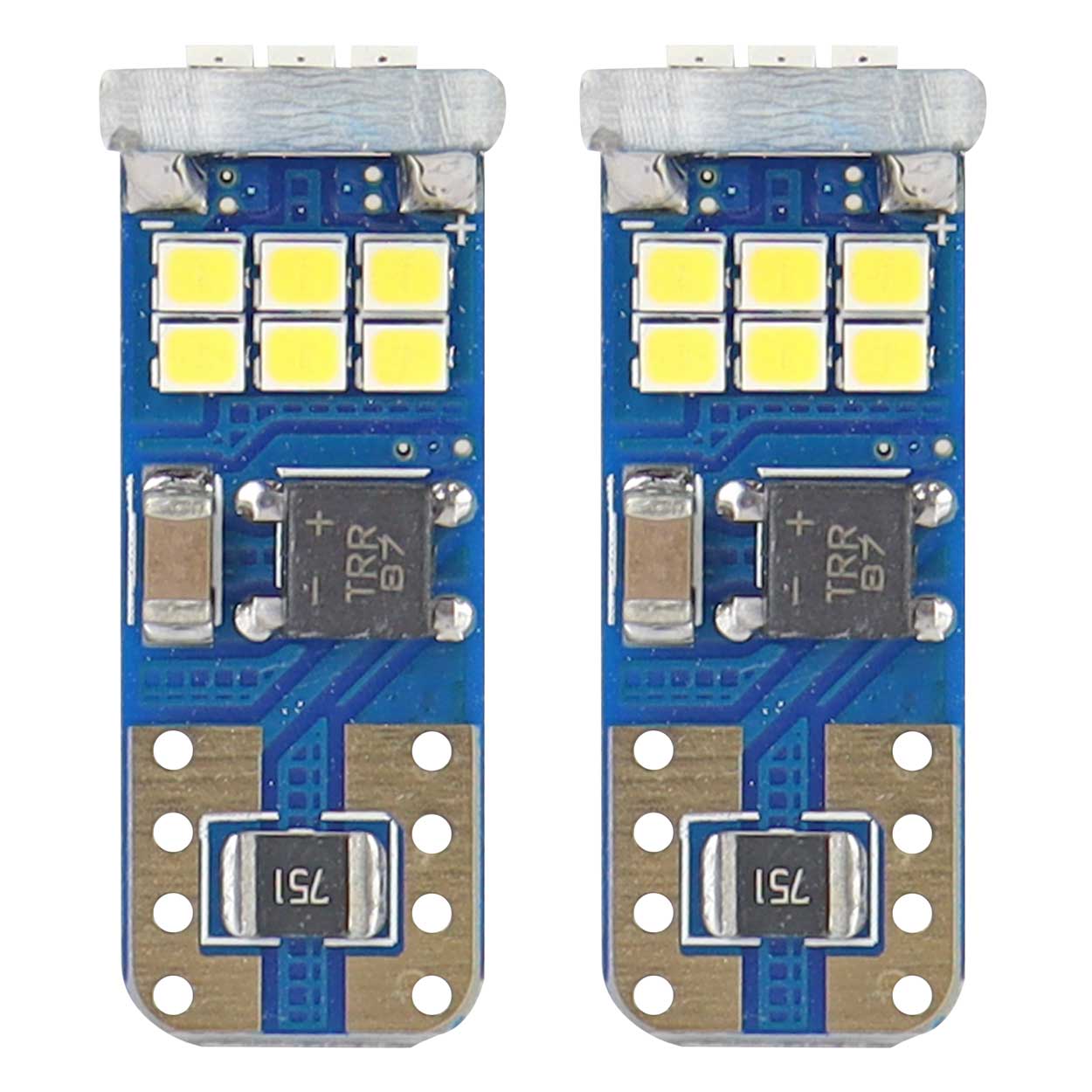 LED-lamp T10e W5W met 18 SMD 2016-diodes