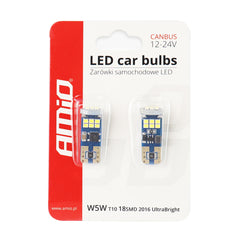 LED-lamp T10e W5W met afmetingen van 25 x 10 mm