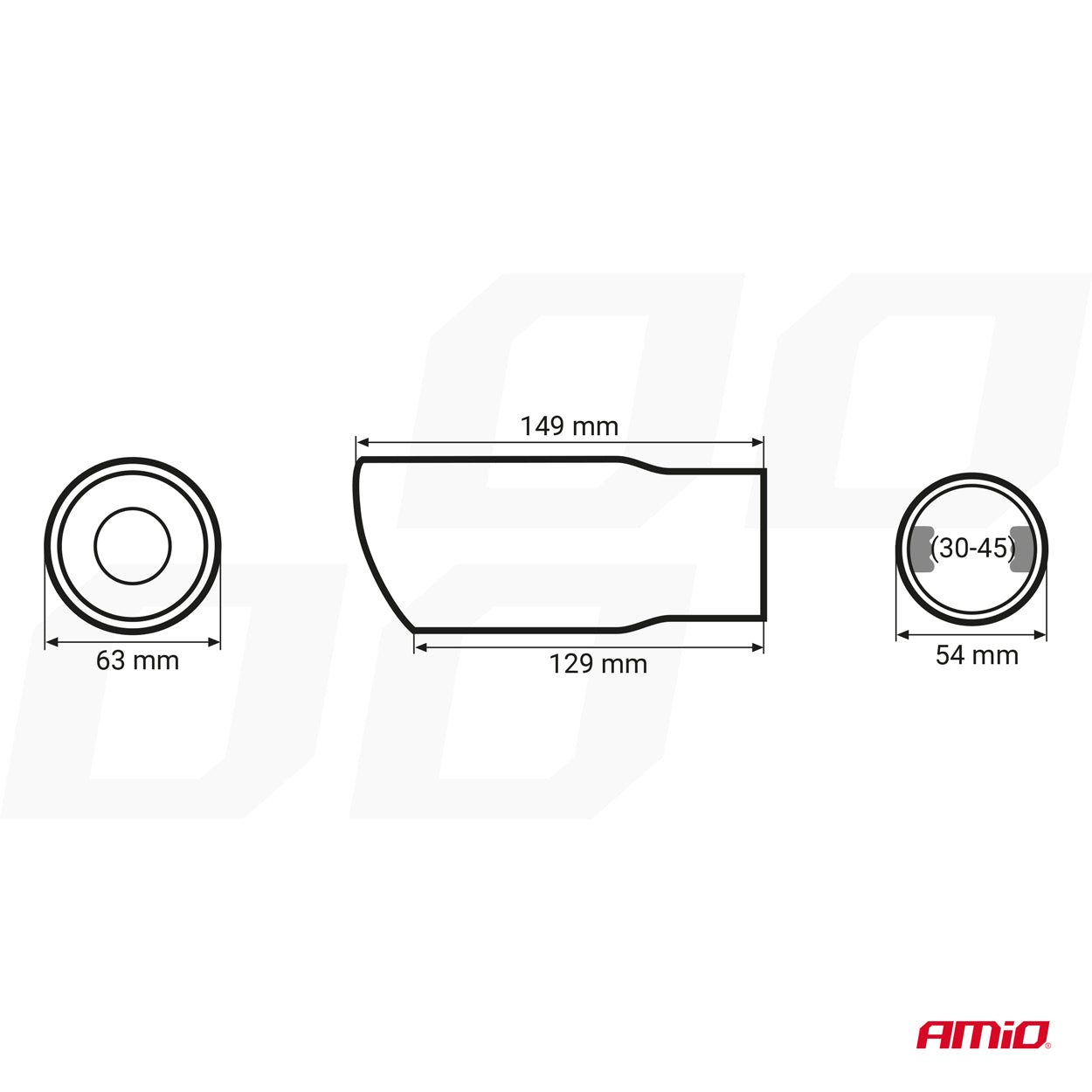 MT 011 exhaust tip for muffler