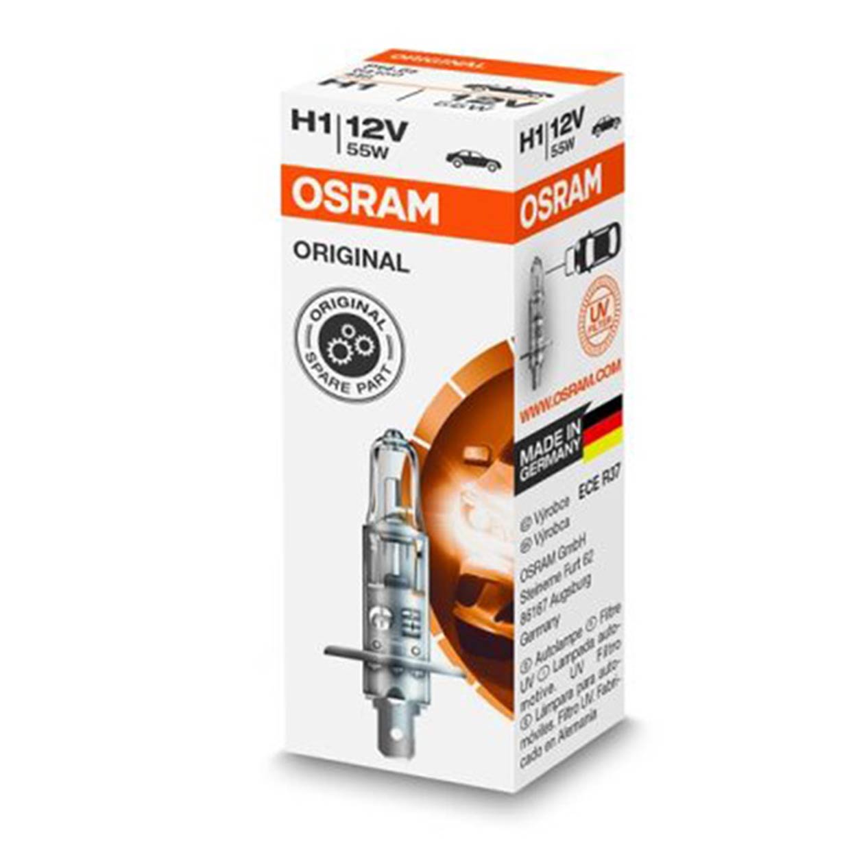 Lâmpada halogénea Osram H1 12 V 55 W com casquilho P14,5s