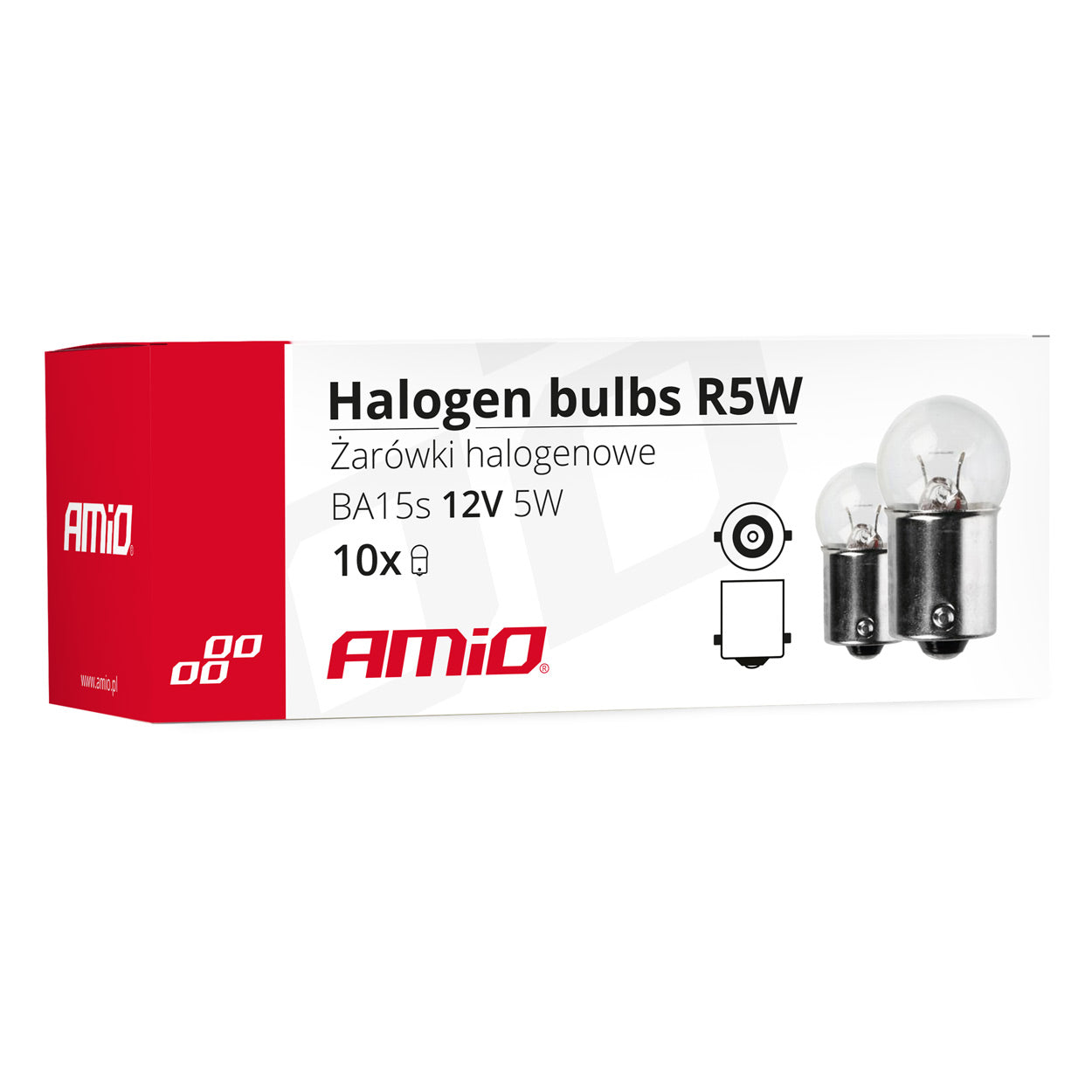 R5W halogen bulbs for position lights and side marker lights