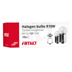 Paquete de 10 bombillas halógenas R10W para iluminación del coche.