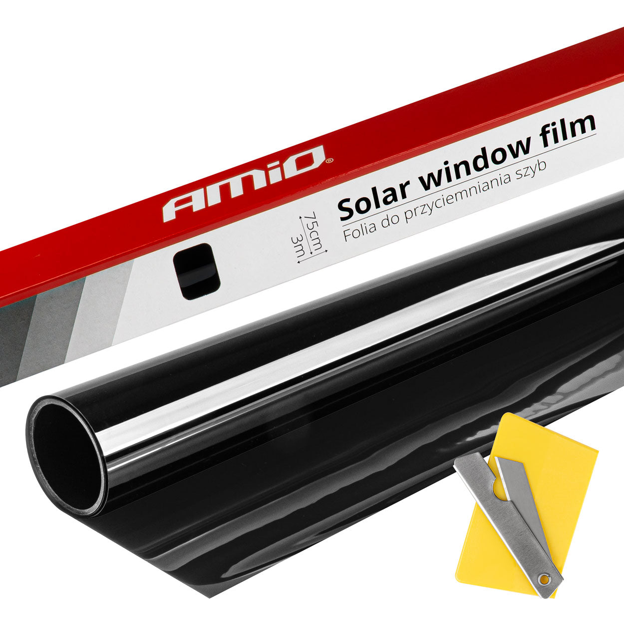 Film solaire noir foncé 75 x 300 cm avec transmission lumineuse de 15 %