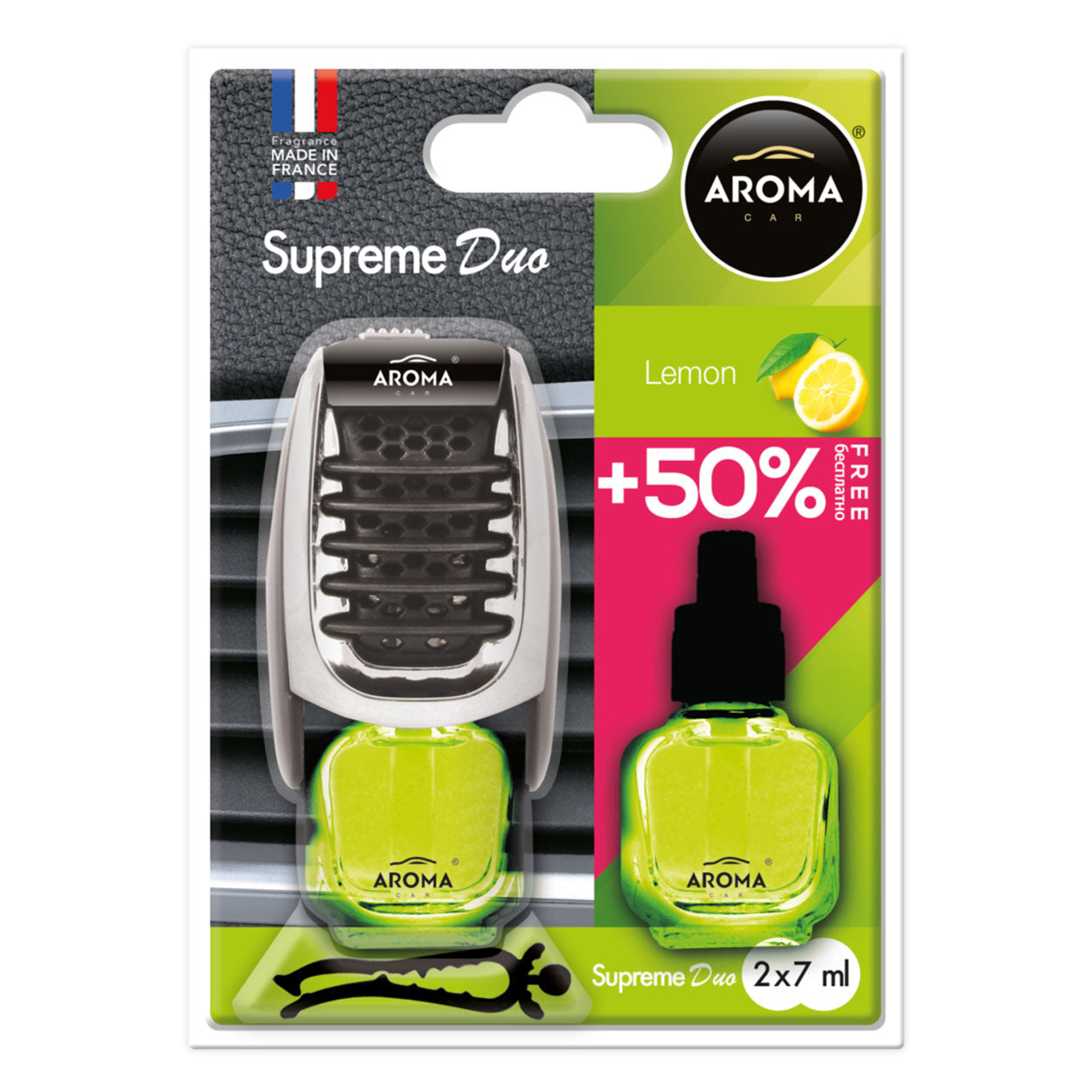 Aroma Car Supreme Duo Lemon vůně do auta do ventilační mřížky