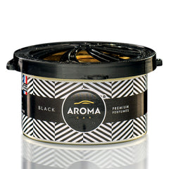 Aroma Car Prestige Organic Black biluftfrisker i sort dåse