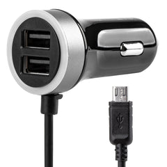 USB-billader til bil med microUSB og to USB-porte