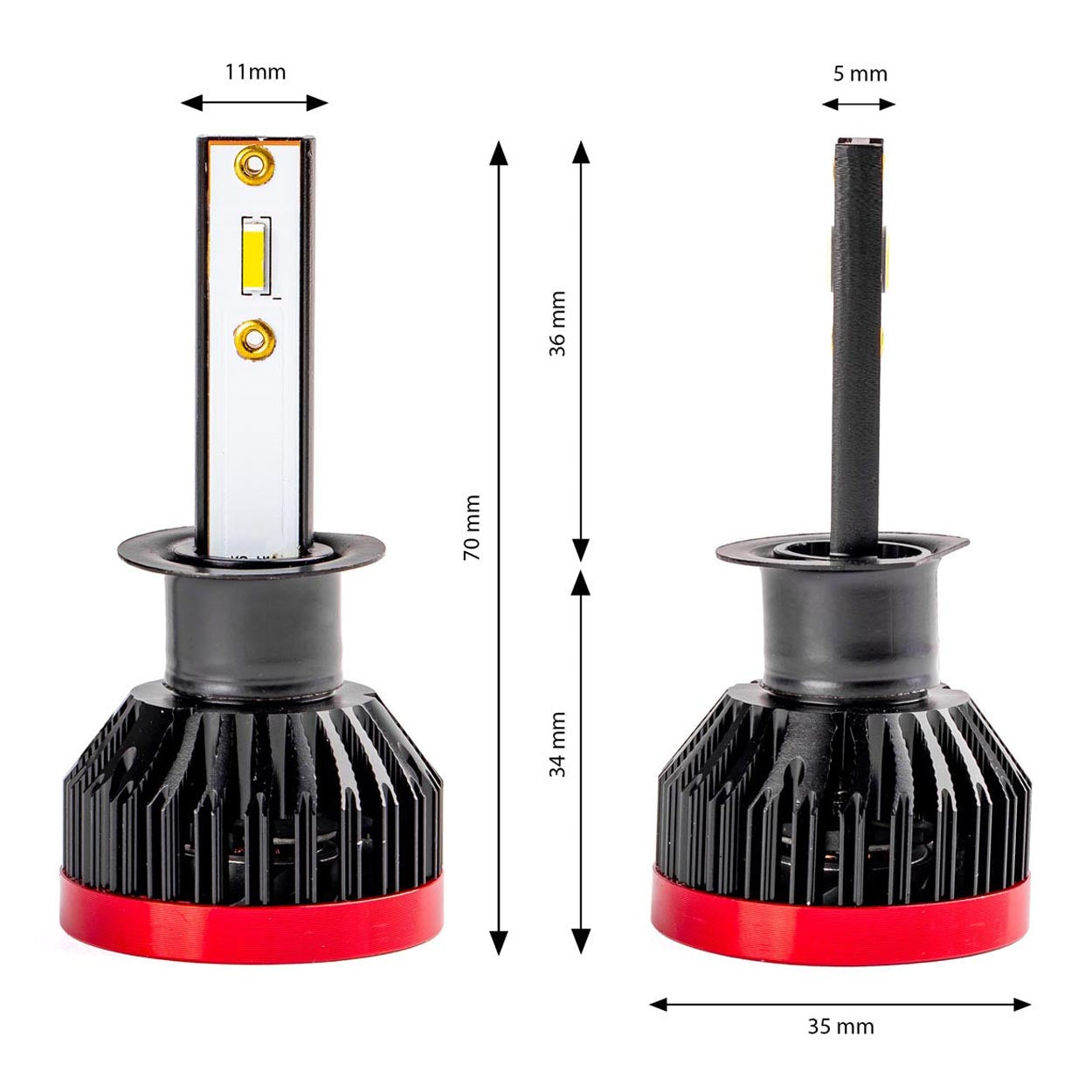 LED žárovka do světlometu H1 se světlem 6000 K
