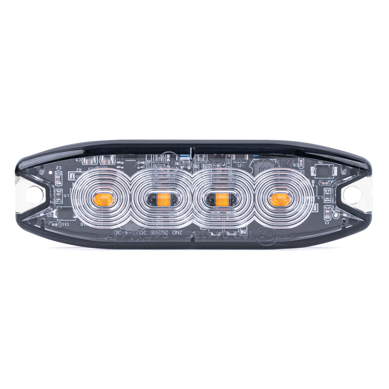 Luz de aviso LED com conjunto de 4 LEDs vista de frente