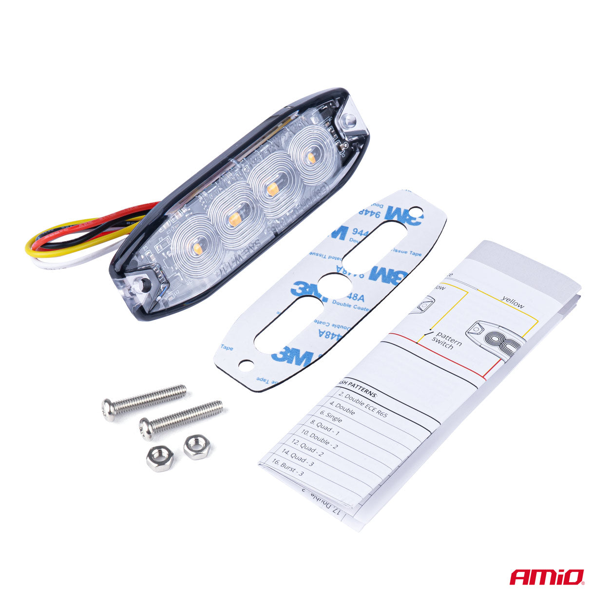 Luz de aviso LED com suporte de montagem