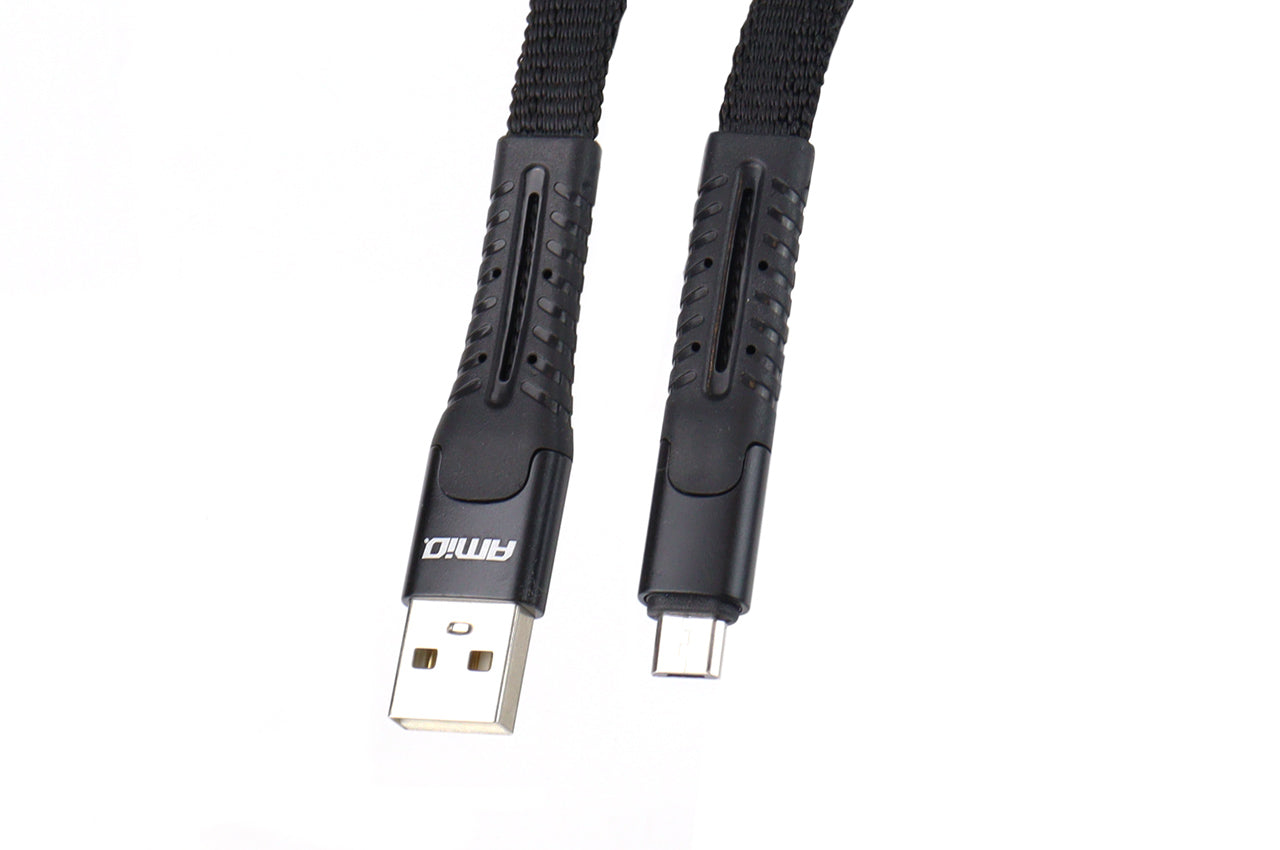 USB to micro USB cable with nylon braiding