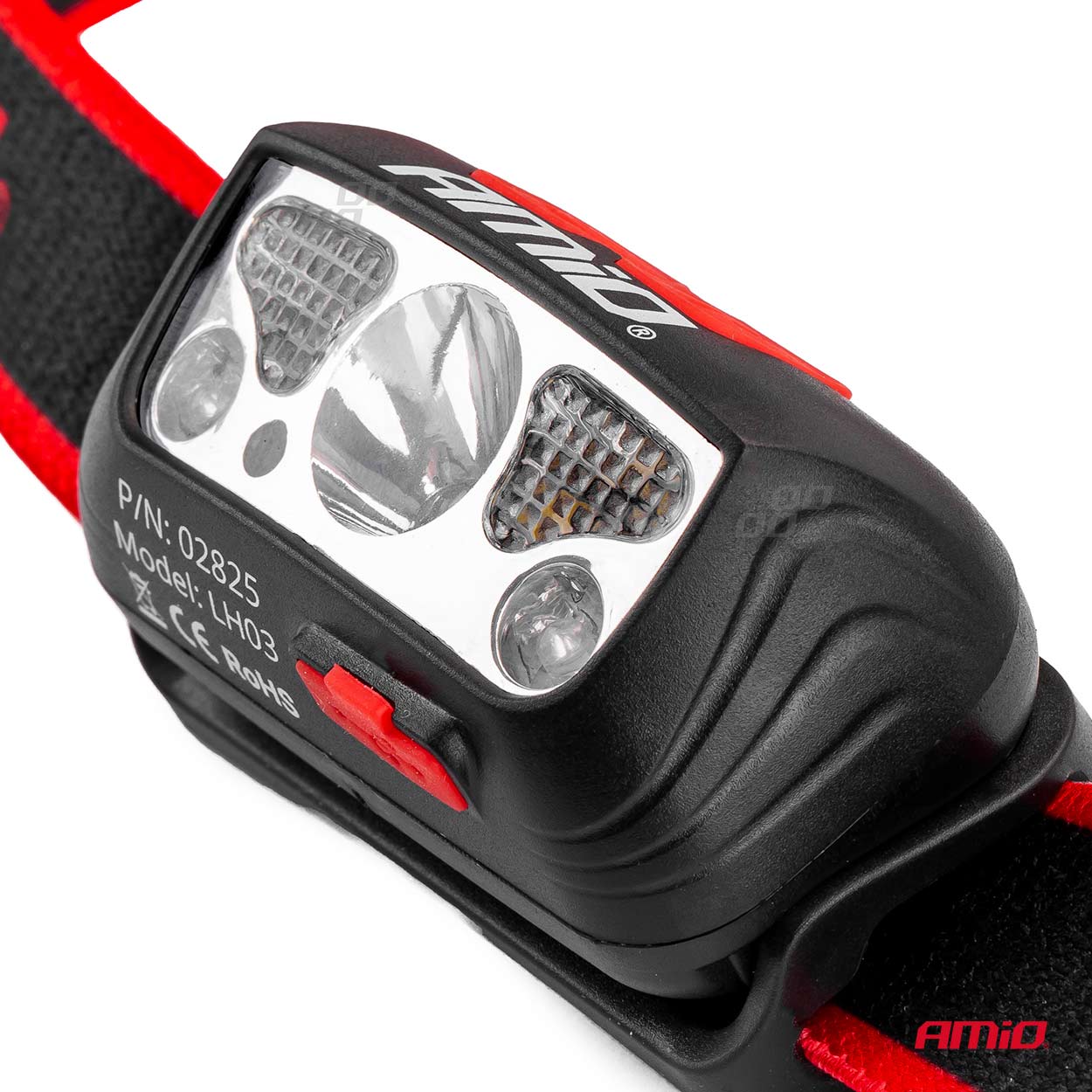 Linterna frontal LED con 6 funciones de luz