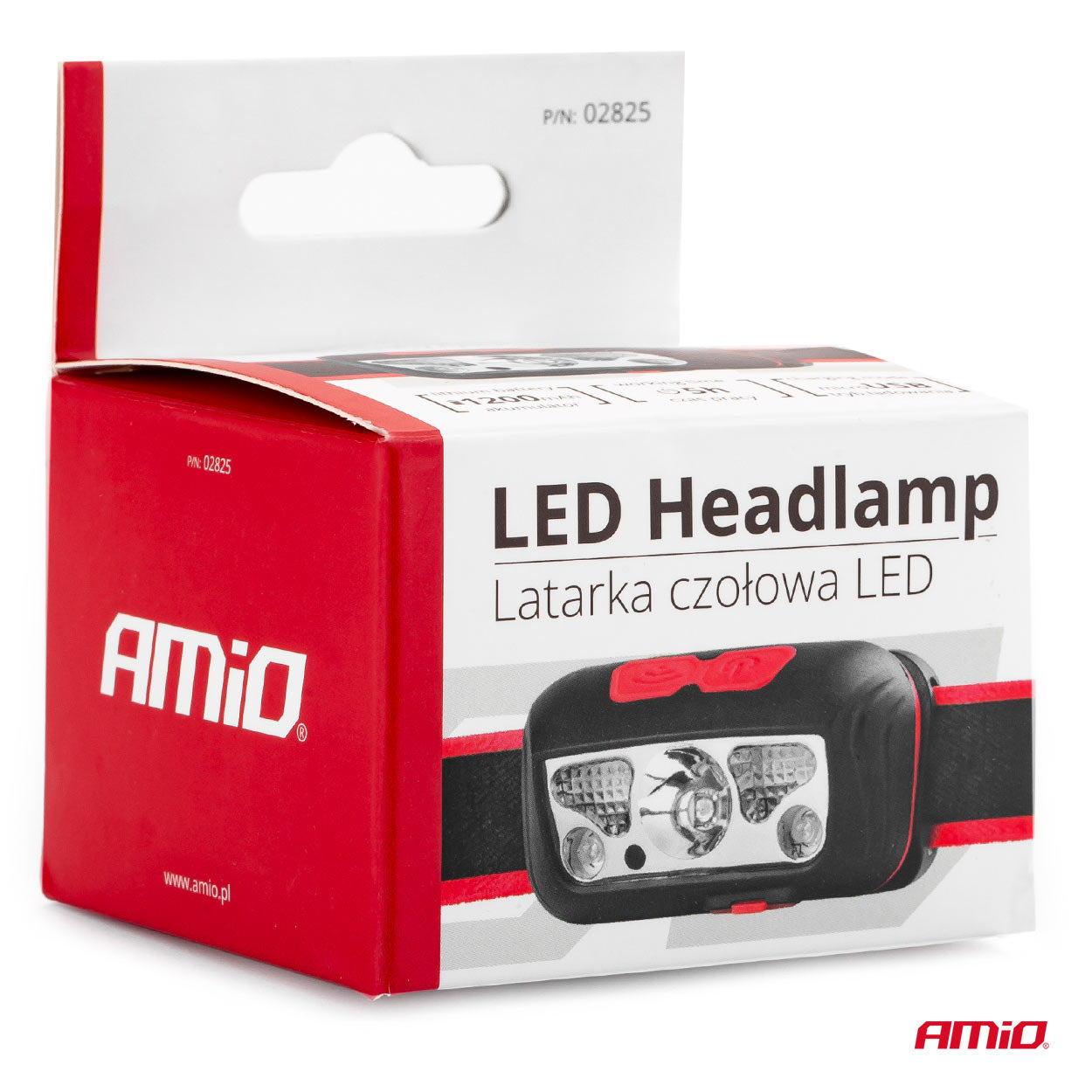 Linterna frontal LED con iluminación COB