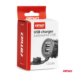 Waterproof USB car charger with Qualcomm Quick Charge 3.0