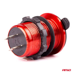 Cargador USB de doble puerto con voltímetro digital