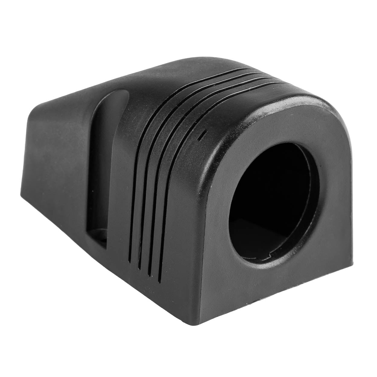 Sort udvendigt monteringshus med 30 mm hul