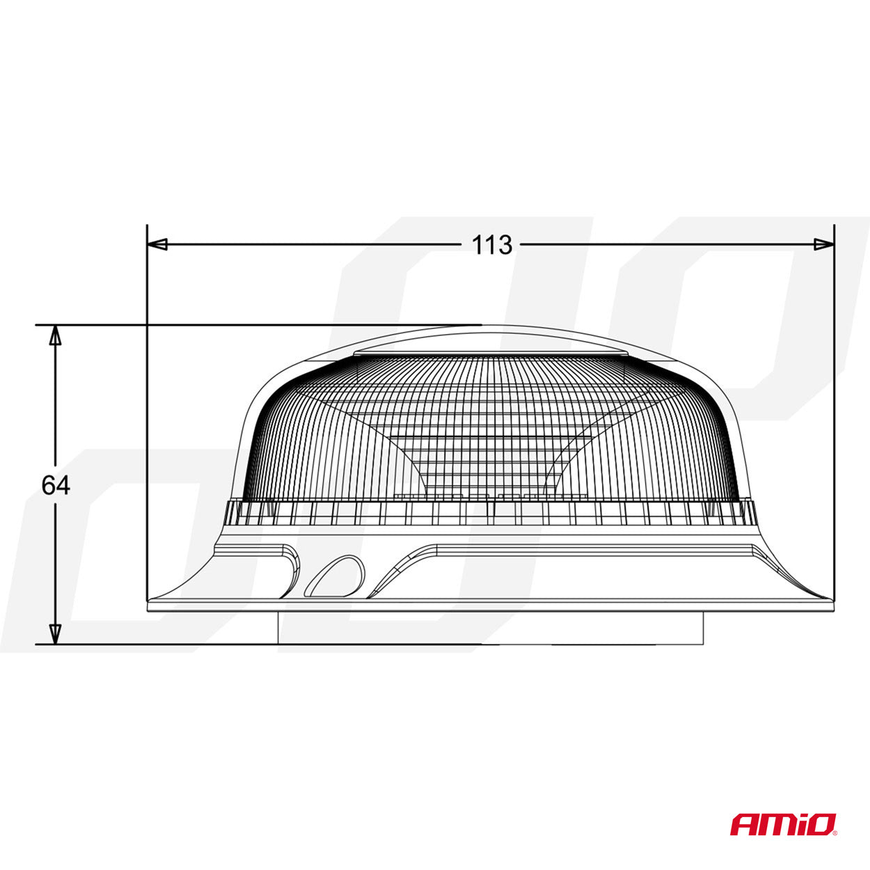 LED-varsellampe W21m med skrufeste