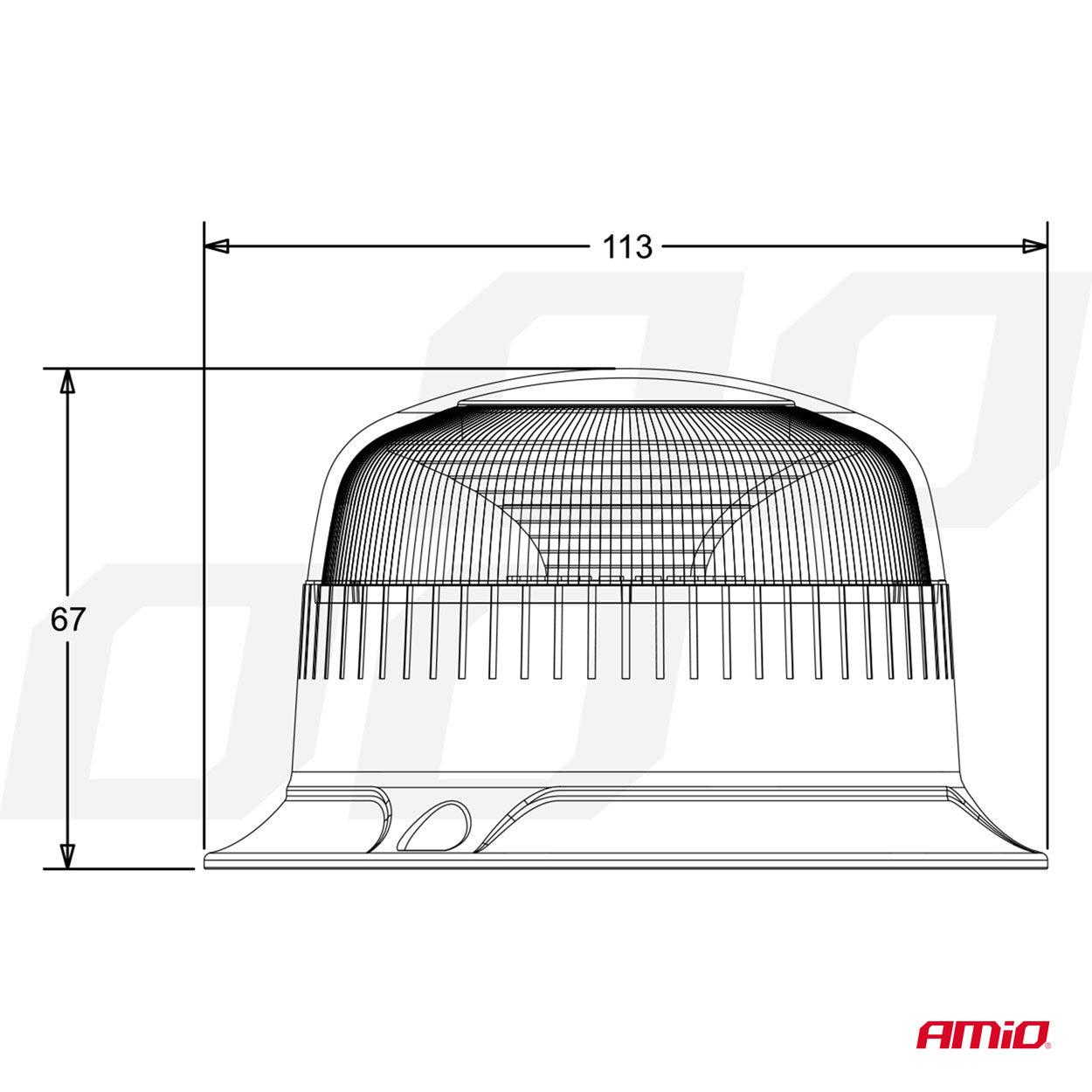 Kompakt W213B modellű LED figyelmeztető lámpa