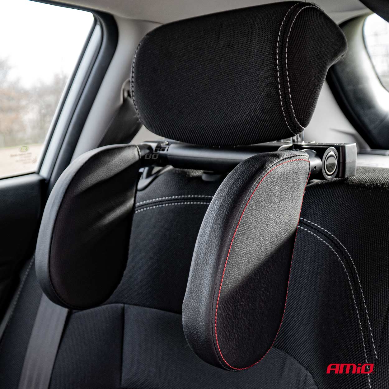 Side view of car seat sleep support