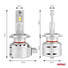 Ampoules de phare LED H7 avec adaptateur de montage