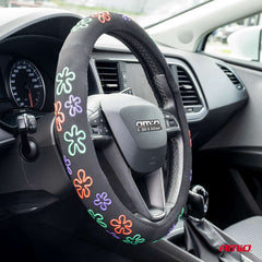 Detail poťahu na volant do auta