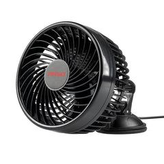 Čierny 6-palcový ventilátor do auta s prísavkou