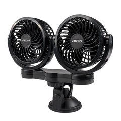 Ventilador para coche con dos ventiladores de 4 pulgadas y ventosa