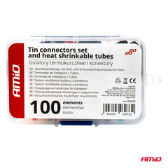 Kit de connecteurs de fils à code couleur et gaines thermorétractables noires