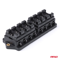 Caja de fusibles con 8 plazas y conexiones de 6,3 mm