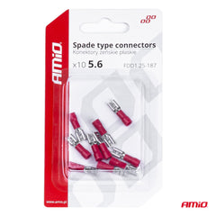 Female spade connectors with PVC insulation