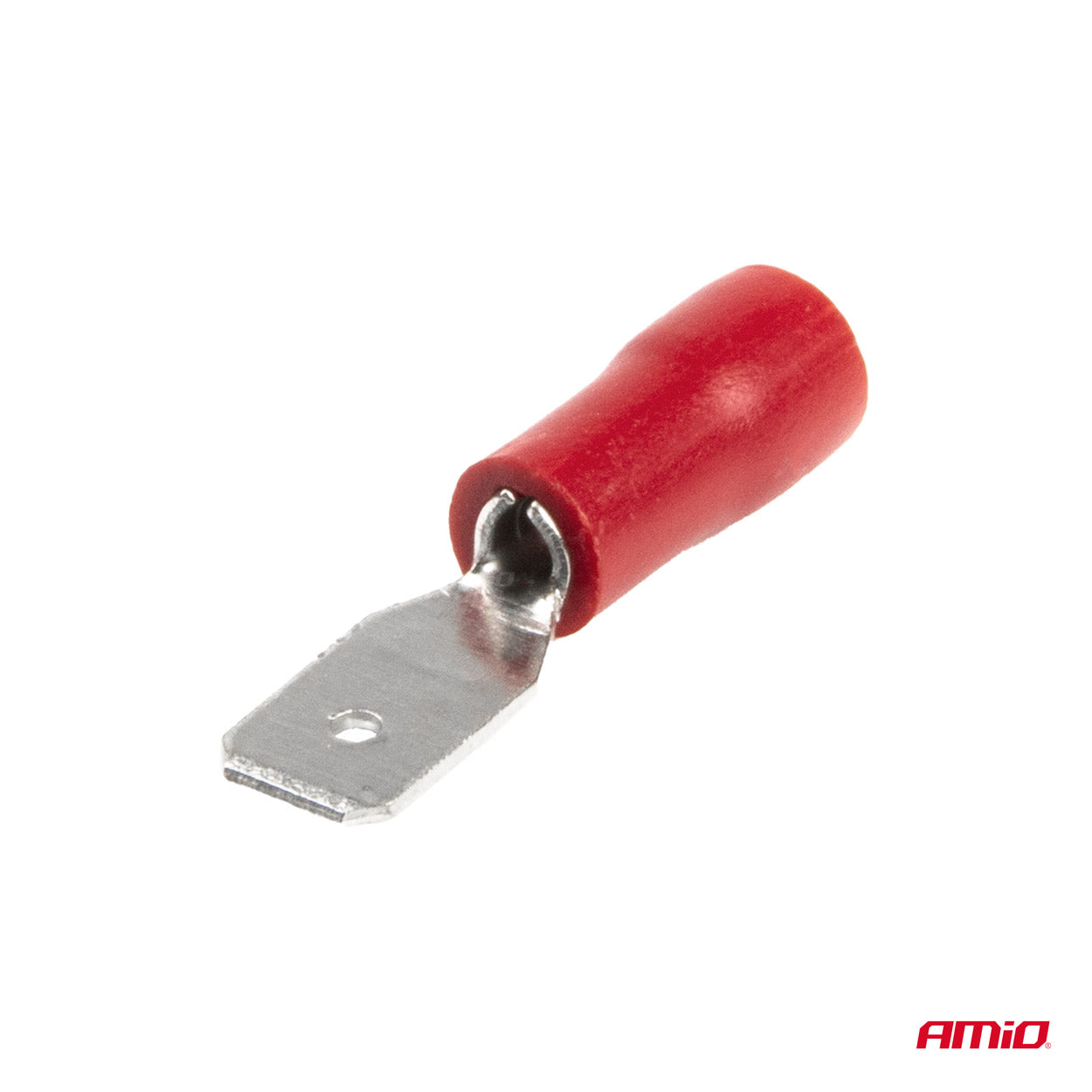 Terminales planos macho rojos con aislamiento de PVC