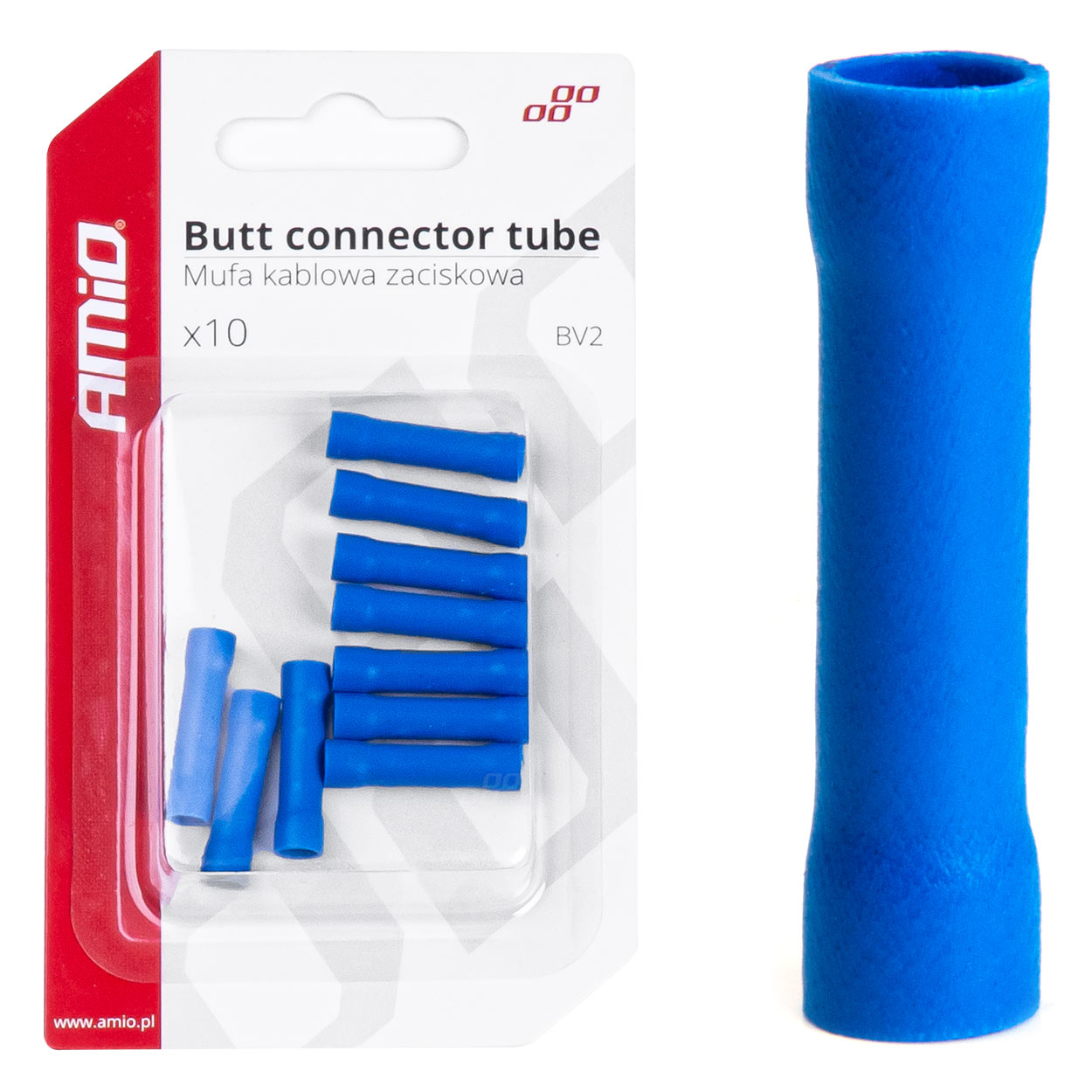 Blå butt connector-skarvhylsor för ledare på 0,75–2,5 mm²