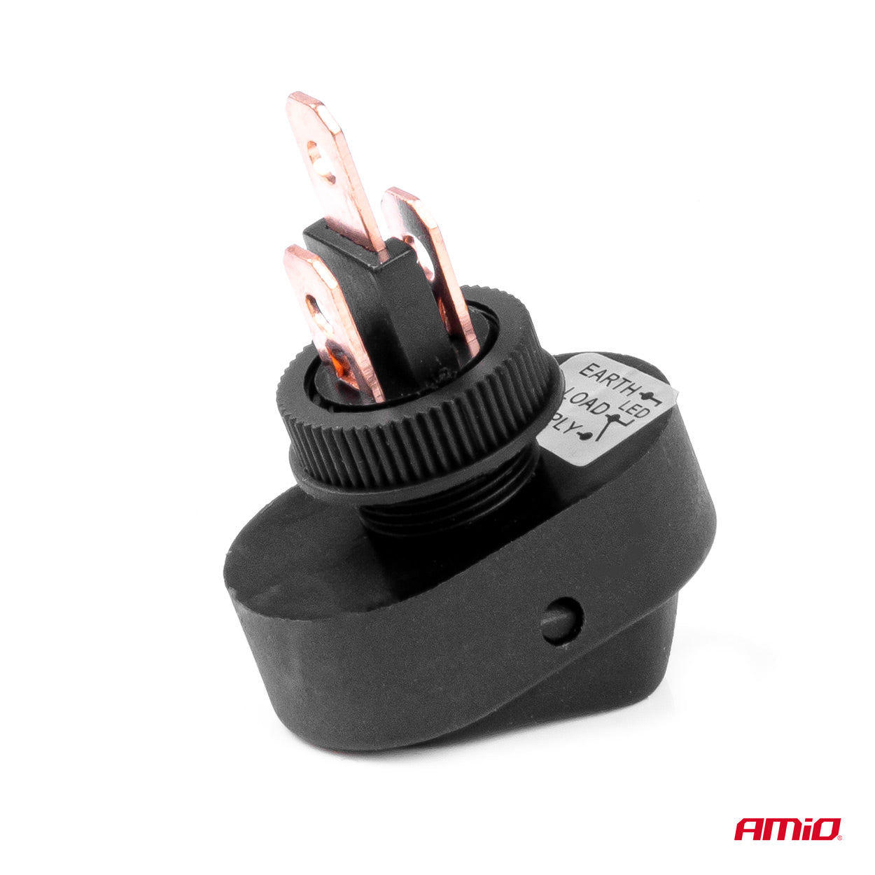 Oval electrical switch with red light